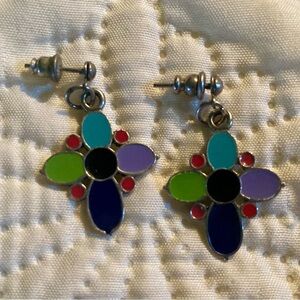 Vintage Cross Earrings